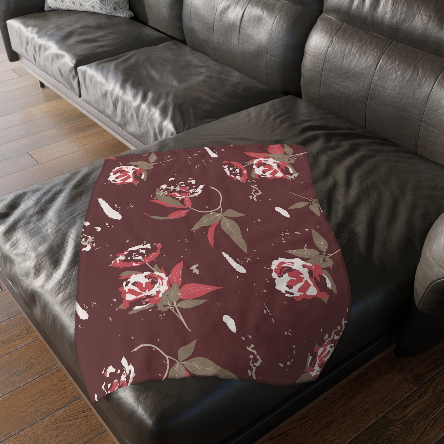 Harvest Rose Velveteen Blanket