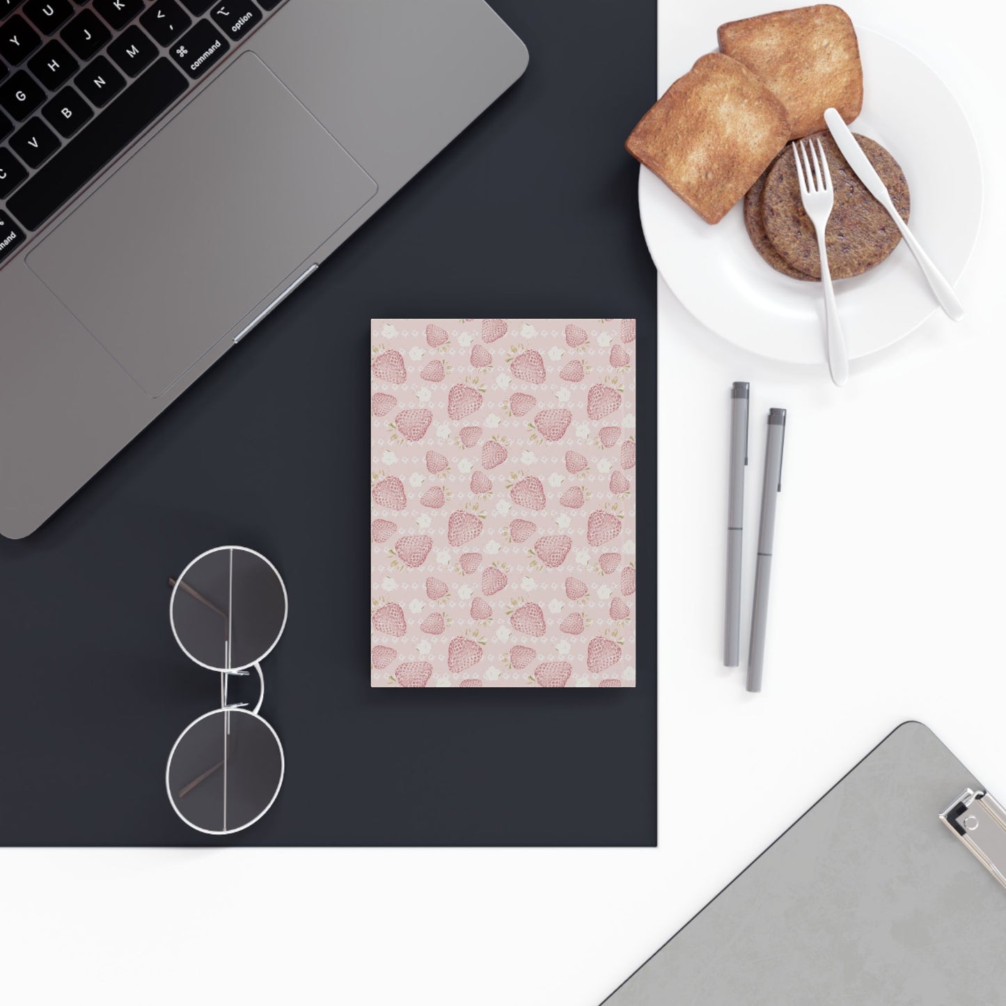 Retro Strawberry Hard Backed Journal