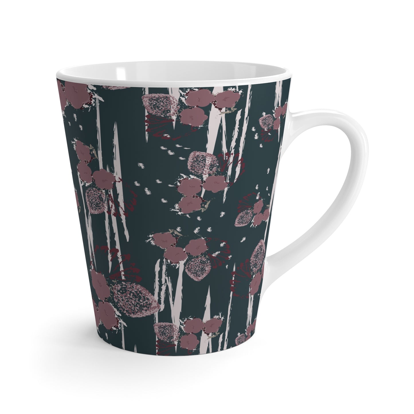 Latte Mug : Retro Wintergreen print