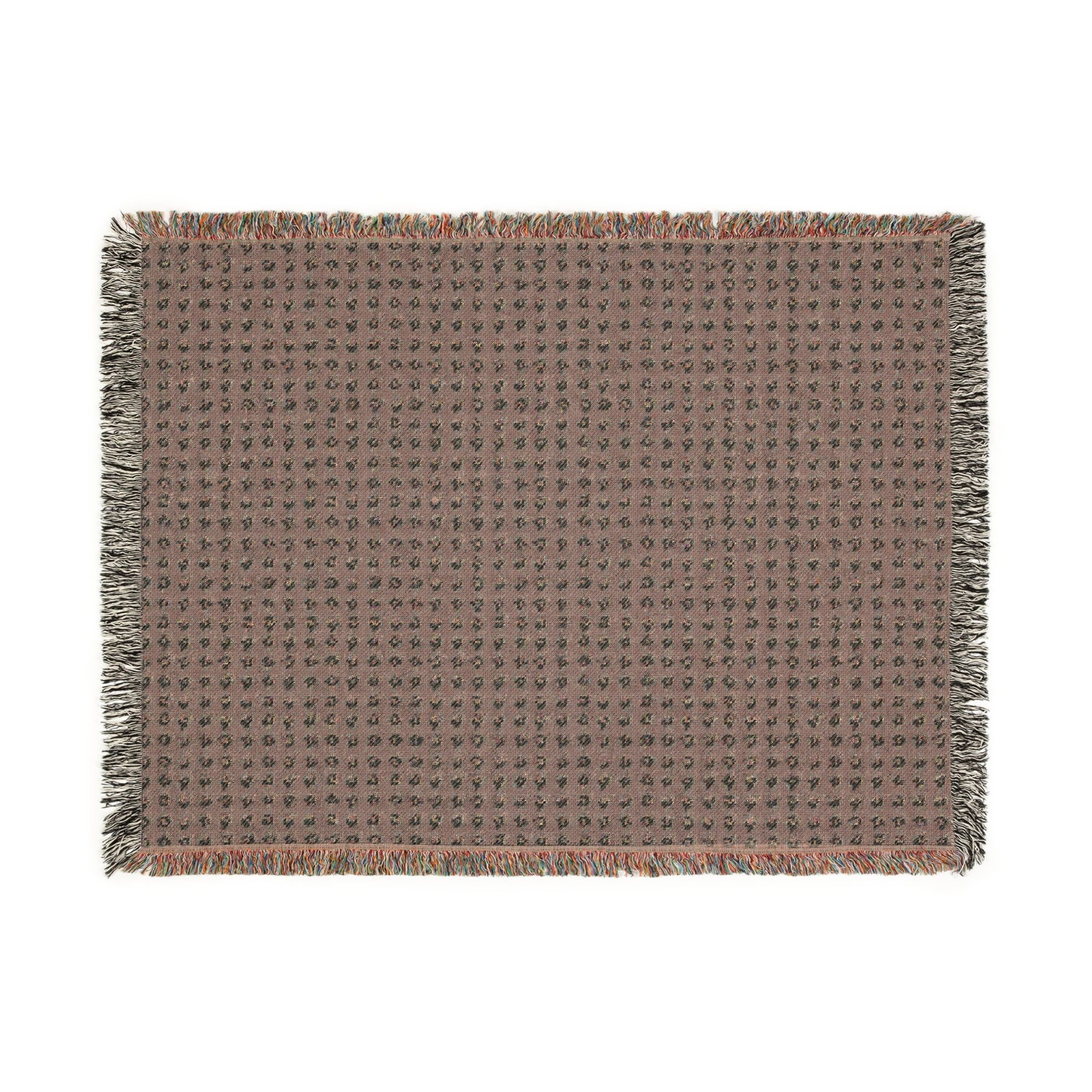Cozy Woven Blanket - Denim Geo Star print