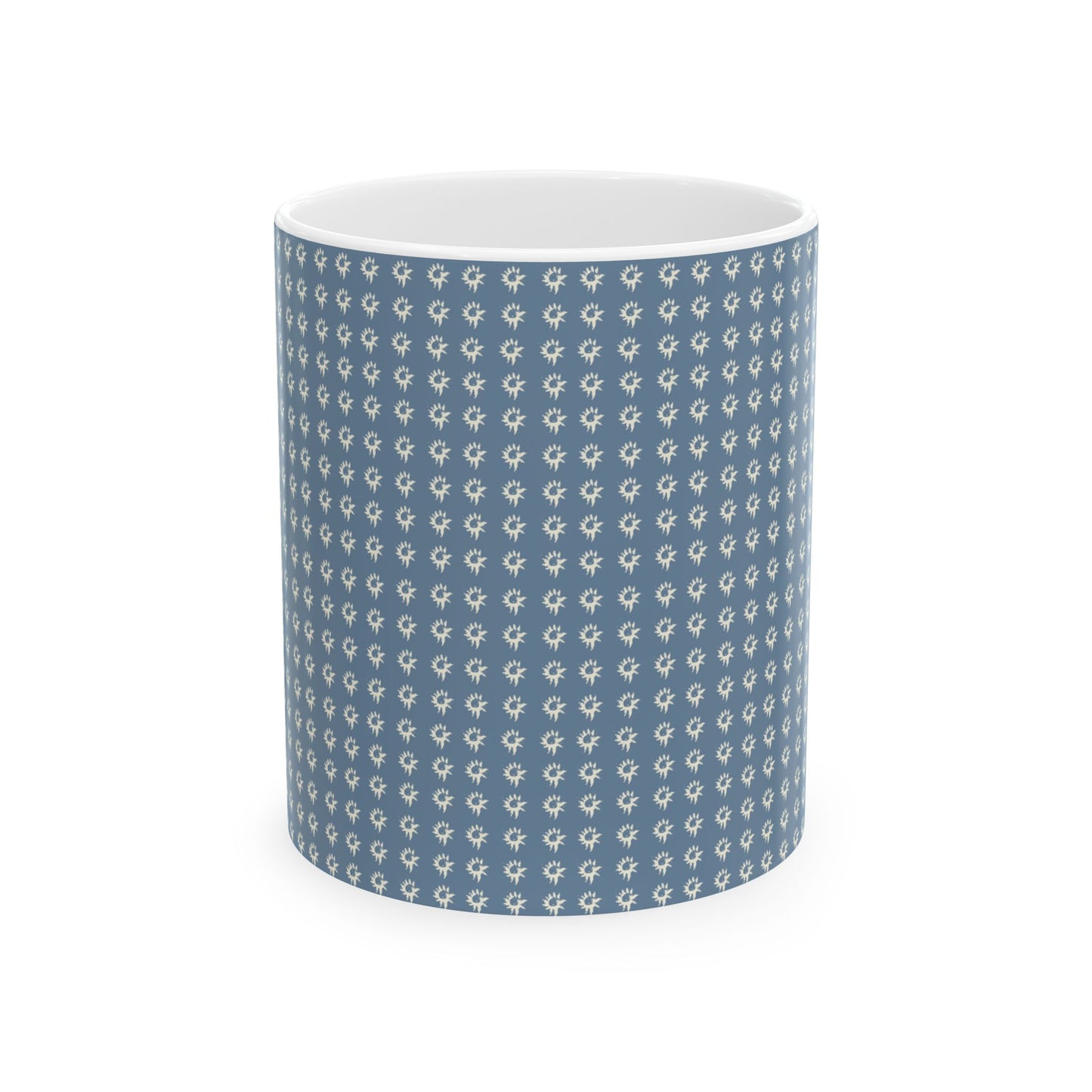 Chic Patterned Ceramic Mug - 11oz & 15oz - Geo Star Print