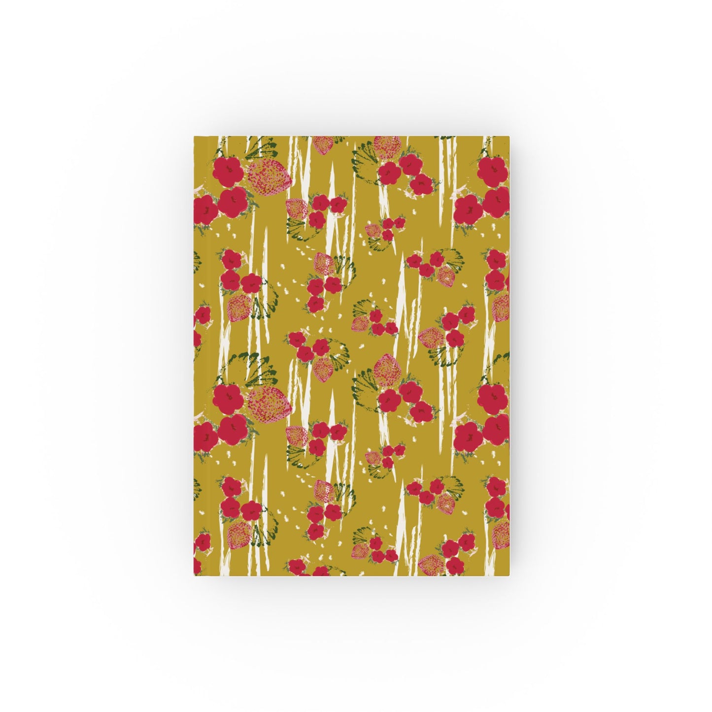 Hard Backed Journal - Chartreuse Berry Print