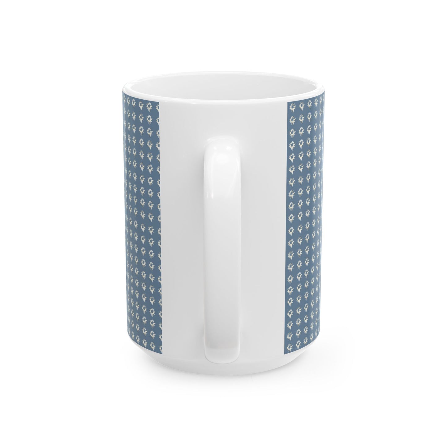 Chic Patterned Ceramic Mug - 11oz & 15oz - Geo Star Print