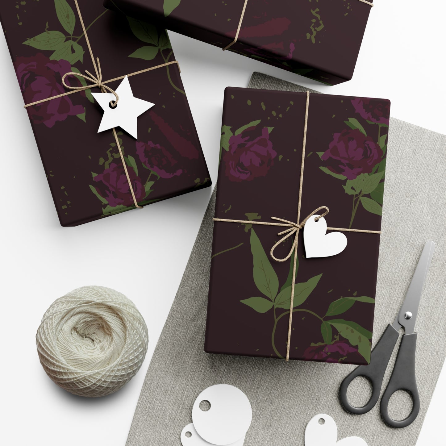 Black Rose Gift Wrap Papers