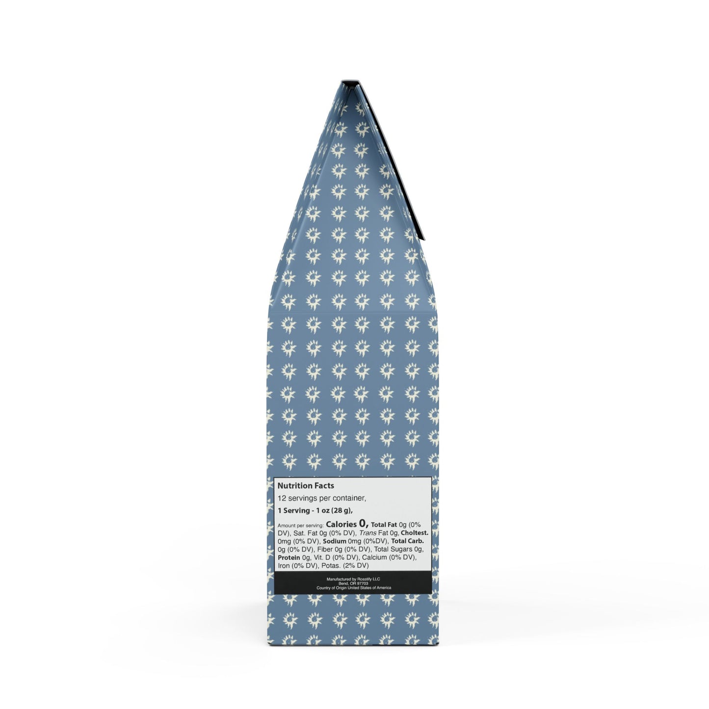 Cascades Coffee Blend (Medium-Dark Roast) with Denim Geo Star print