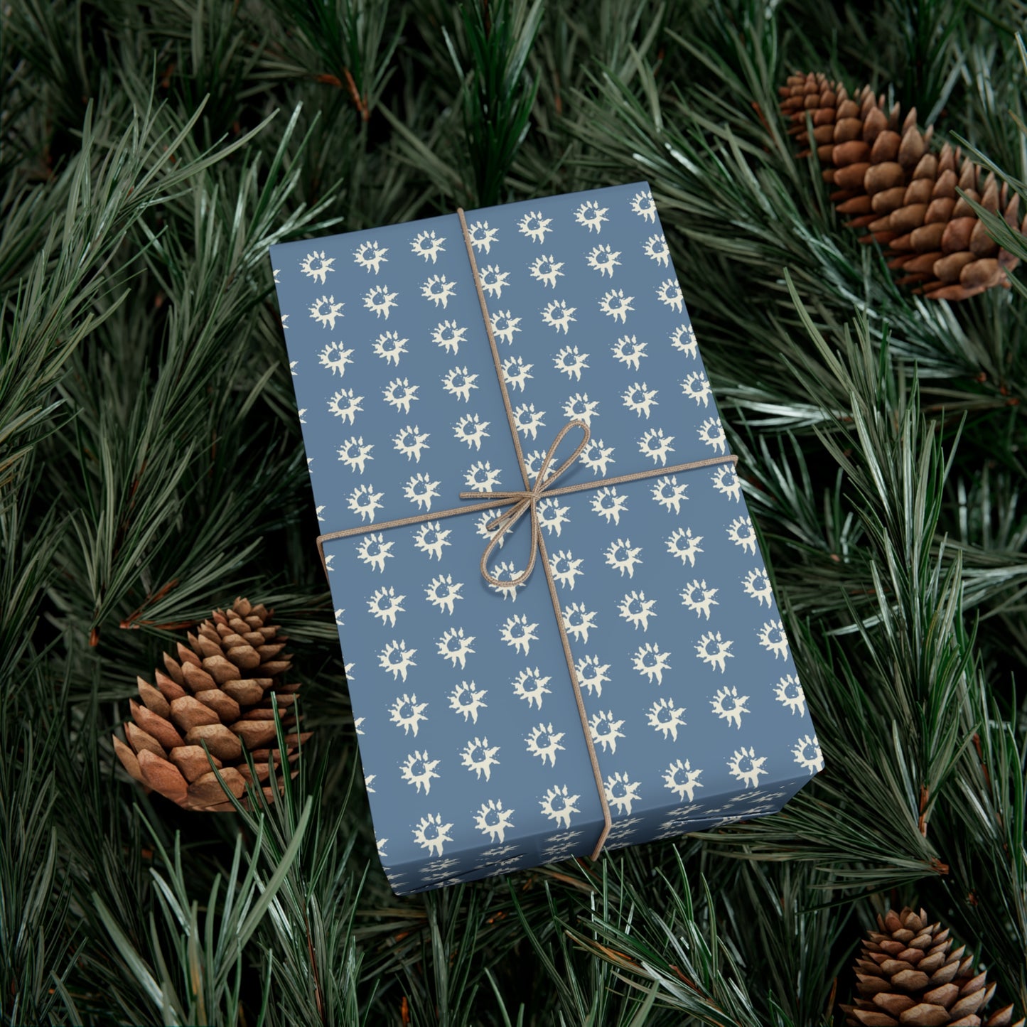 Wrapping Papers : Denim Geo Star Print