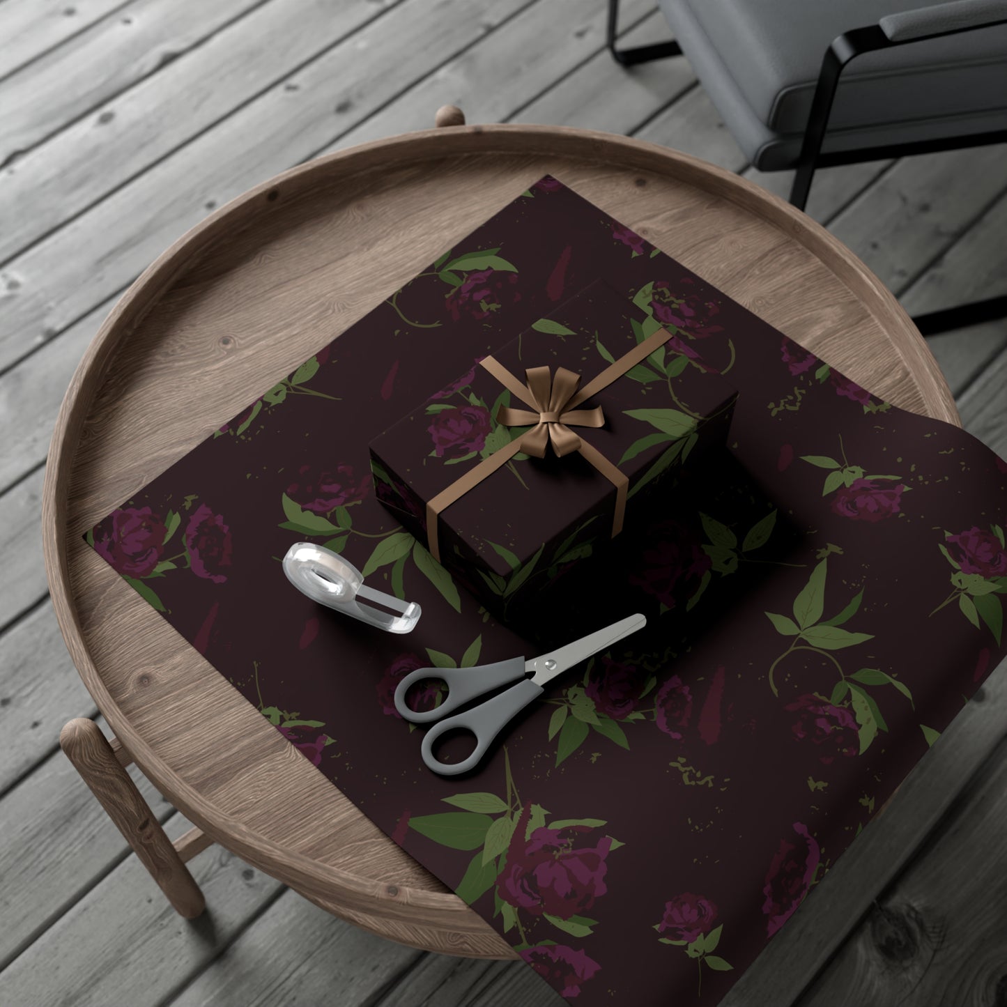 Black Rose Gift Wrap Papers