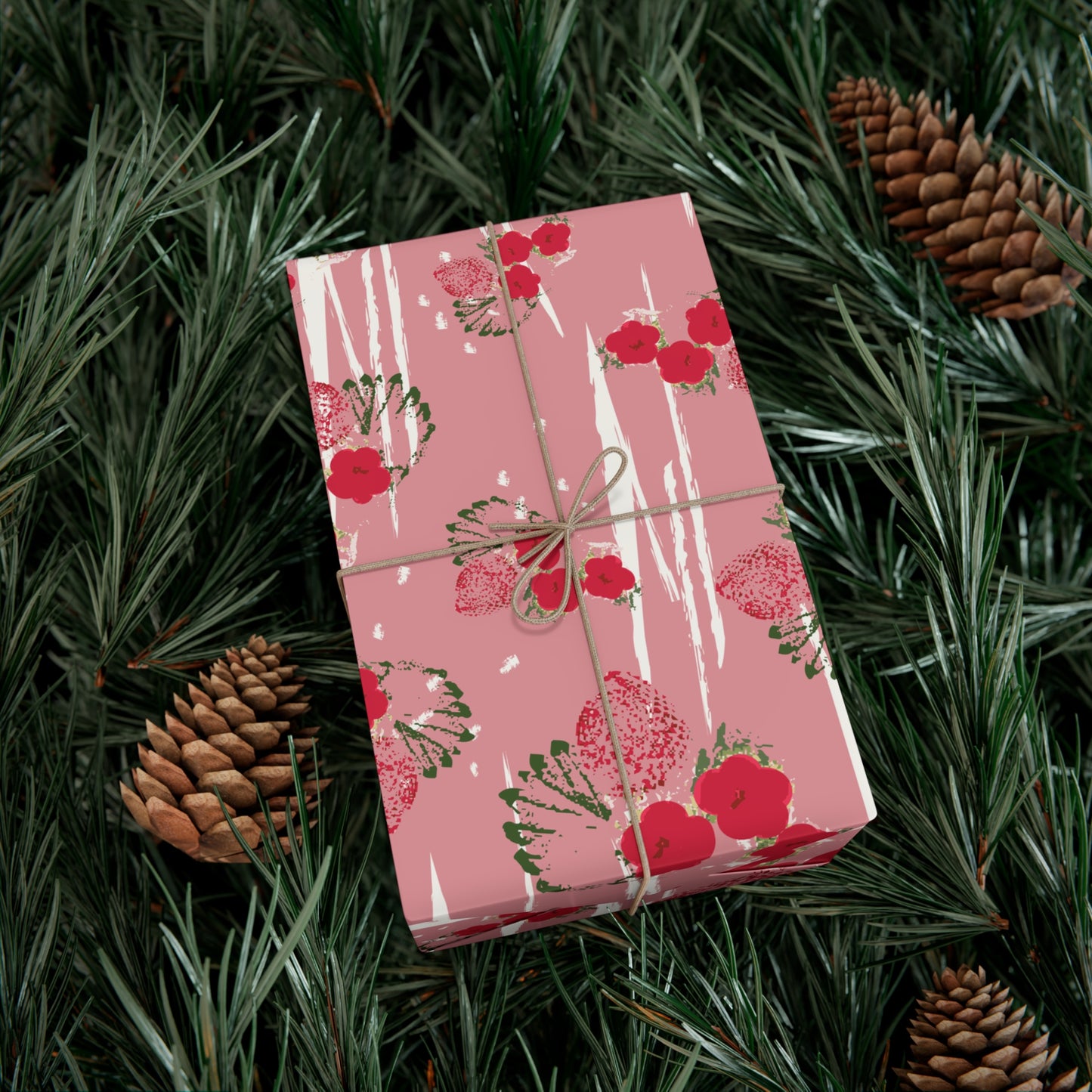 Gift Wrap Paper : Strawberry Garden Print