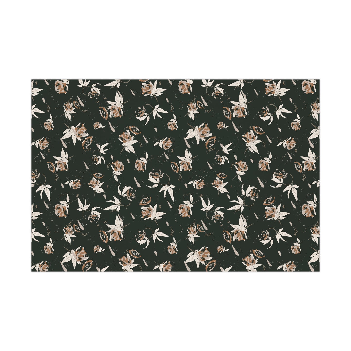 Gift Wrap Papers : Evergreen Rose Print
