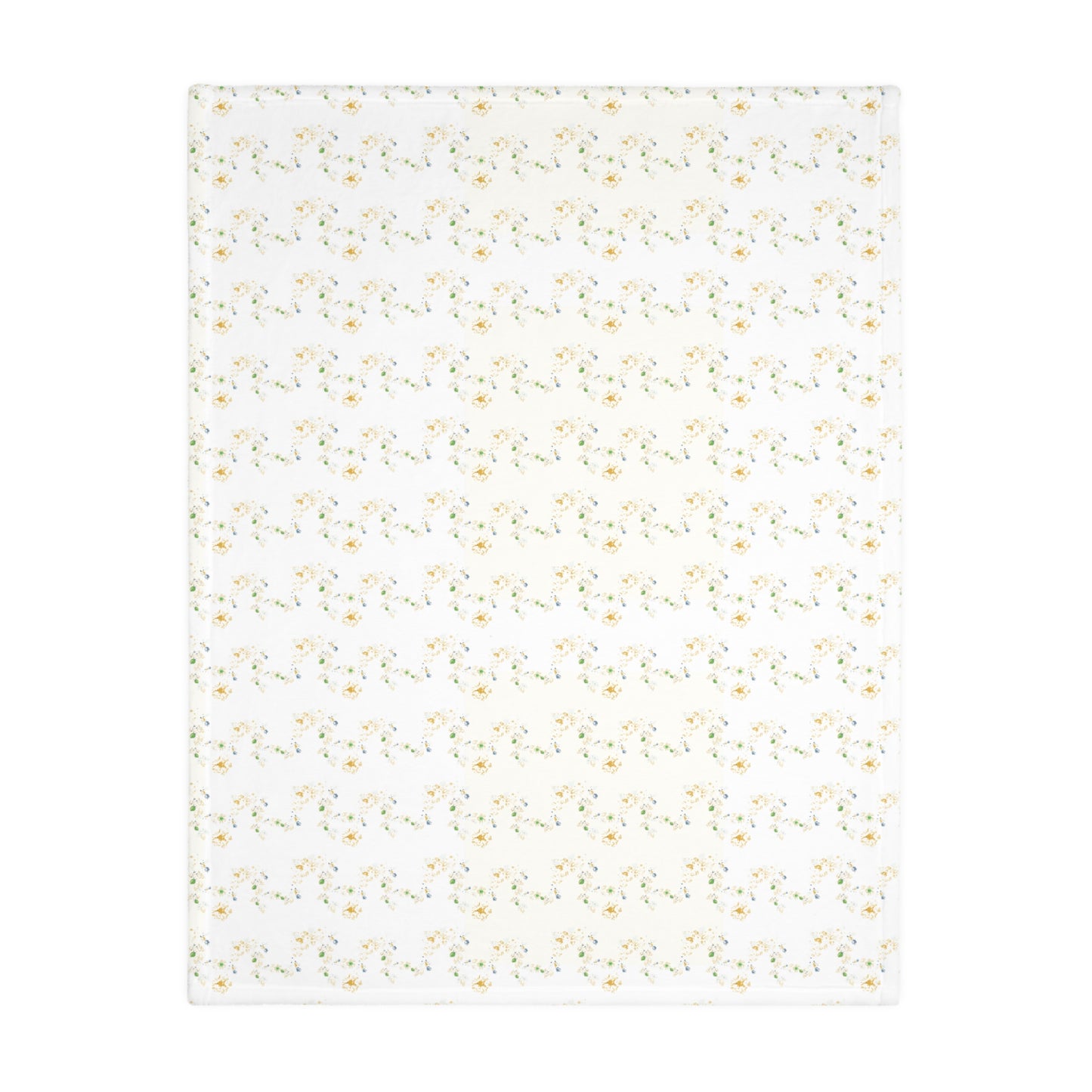 Butter Yellow Vining Velveteen Blanket