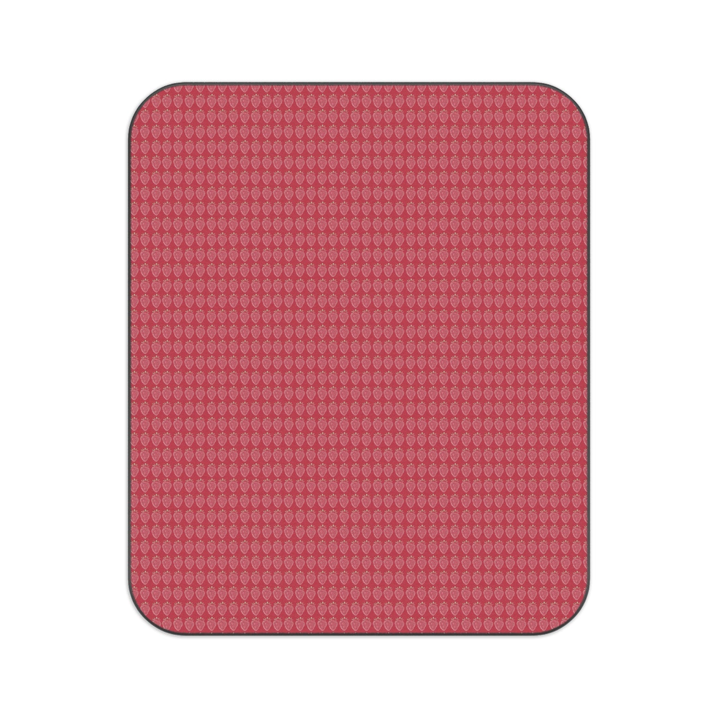 Strawberry Stamp Print Picnic Blanket - Perfect for Outdoor Gatherings & Summer Days