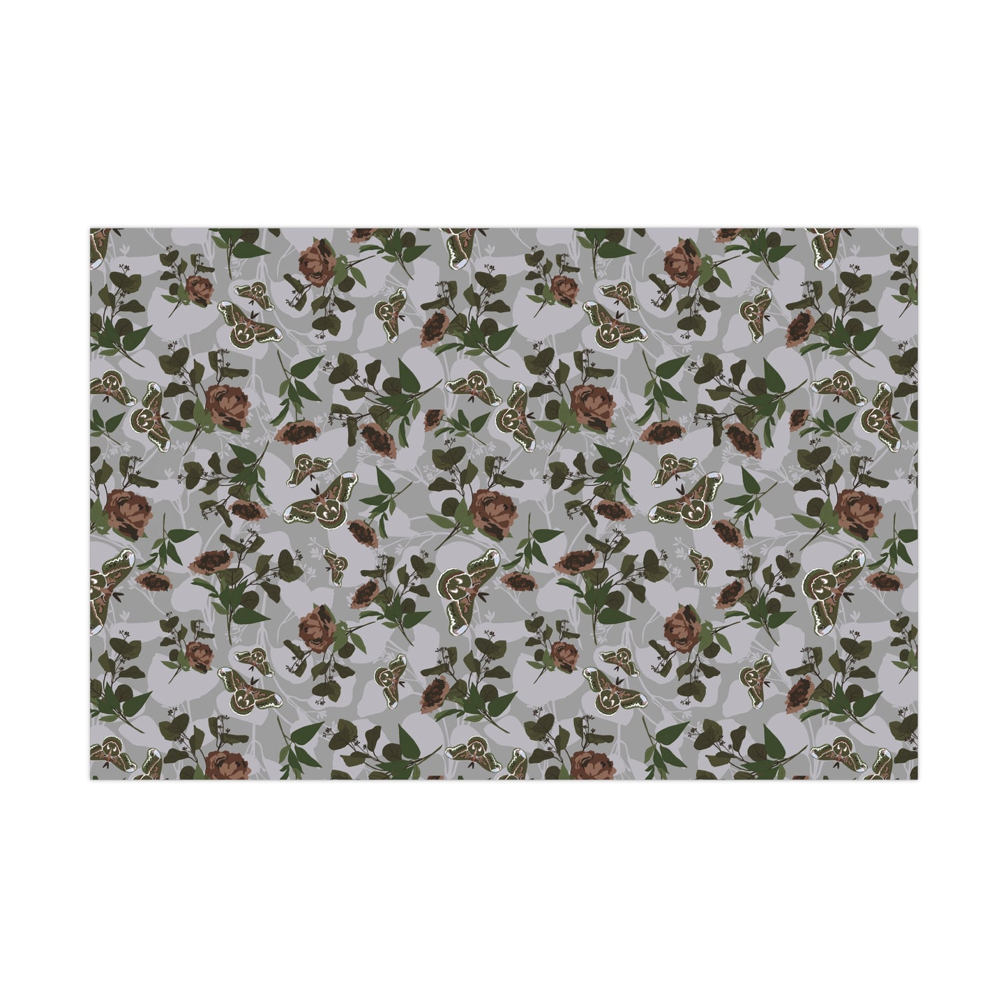 Green Moth Gift Wrap Papers