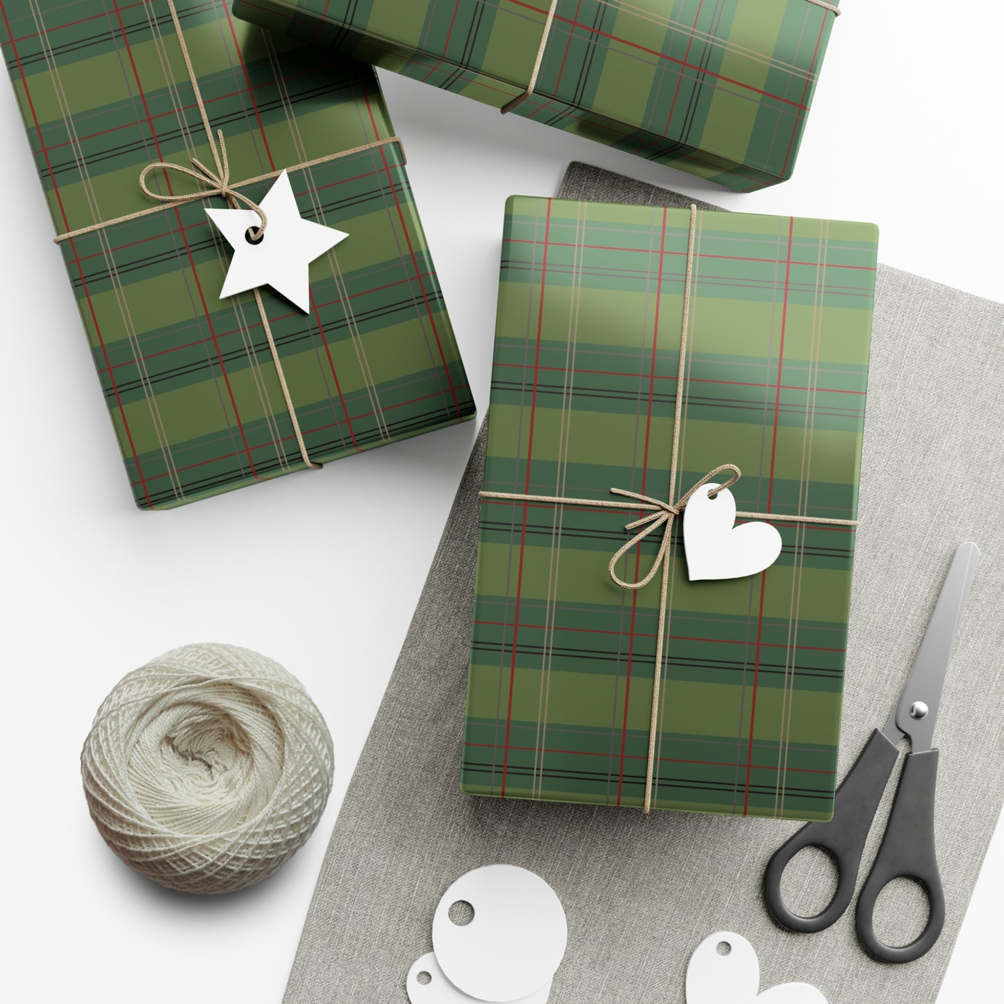 Gift Wrap Papers : Pimento Plaid Print