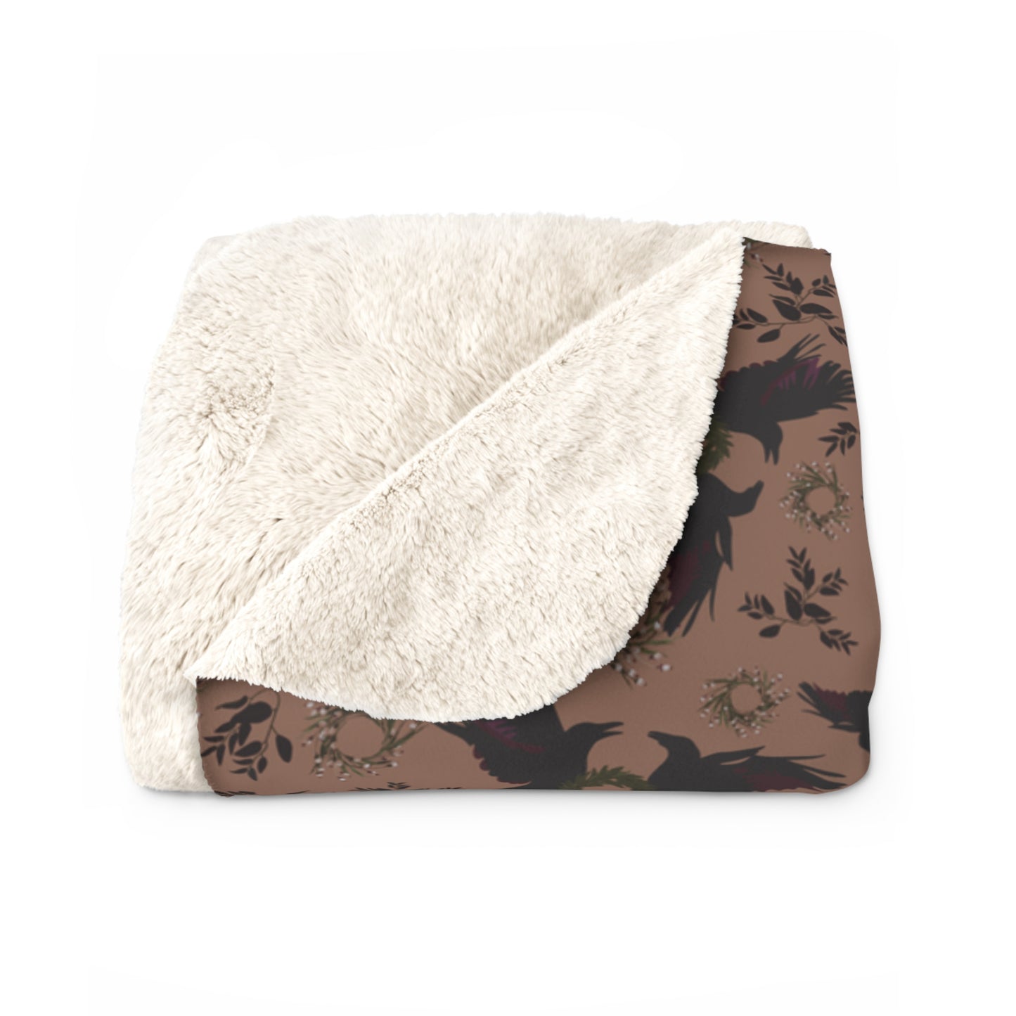 Autumn Raven Sherpa Fleece Blanket
