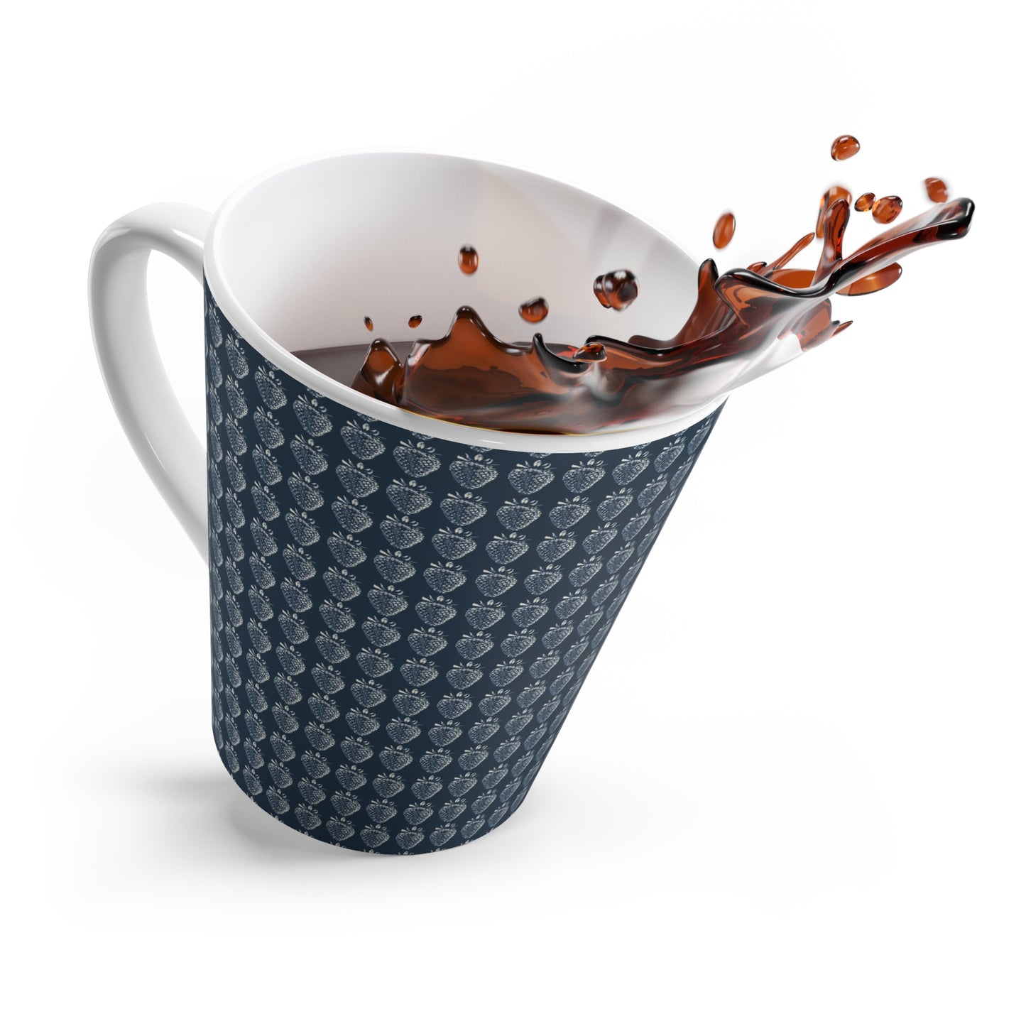 Charming Heart Latte Mug - Bluejean Berry print