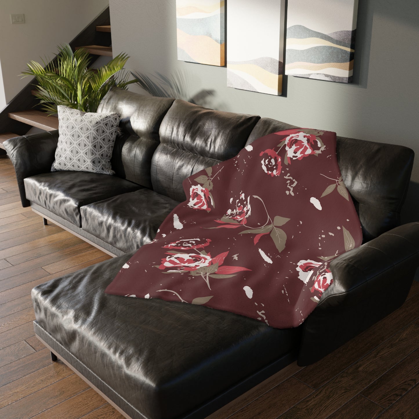 Harvest Rose Velveteen Blanket