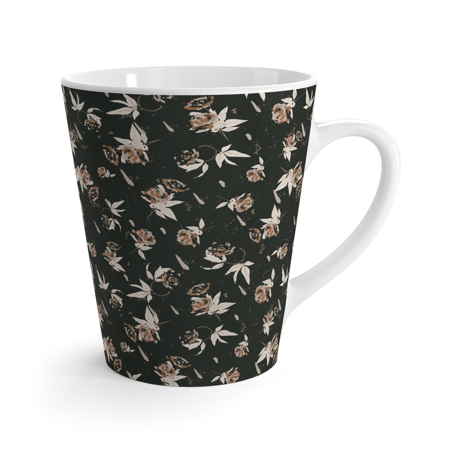 Latte Mug : Evergreen Rose Print