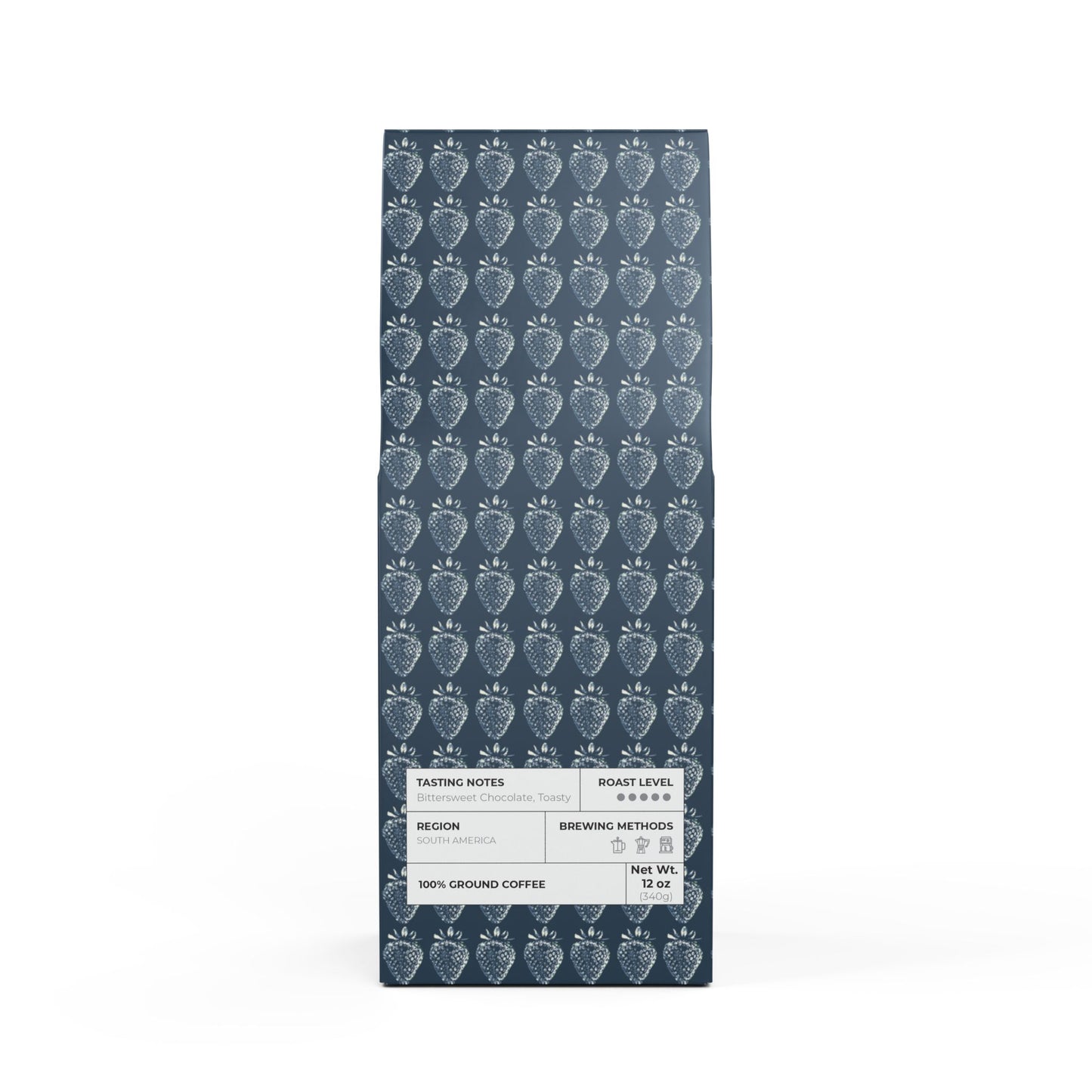 Bitterroot Coffee Blend (Dark French Roast) with Bluejean Berry print