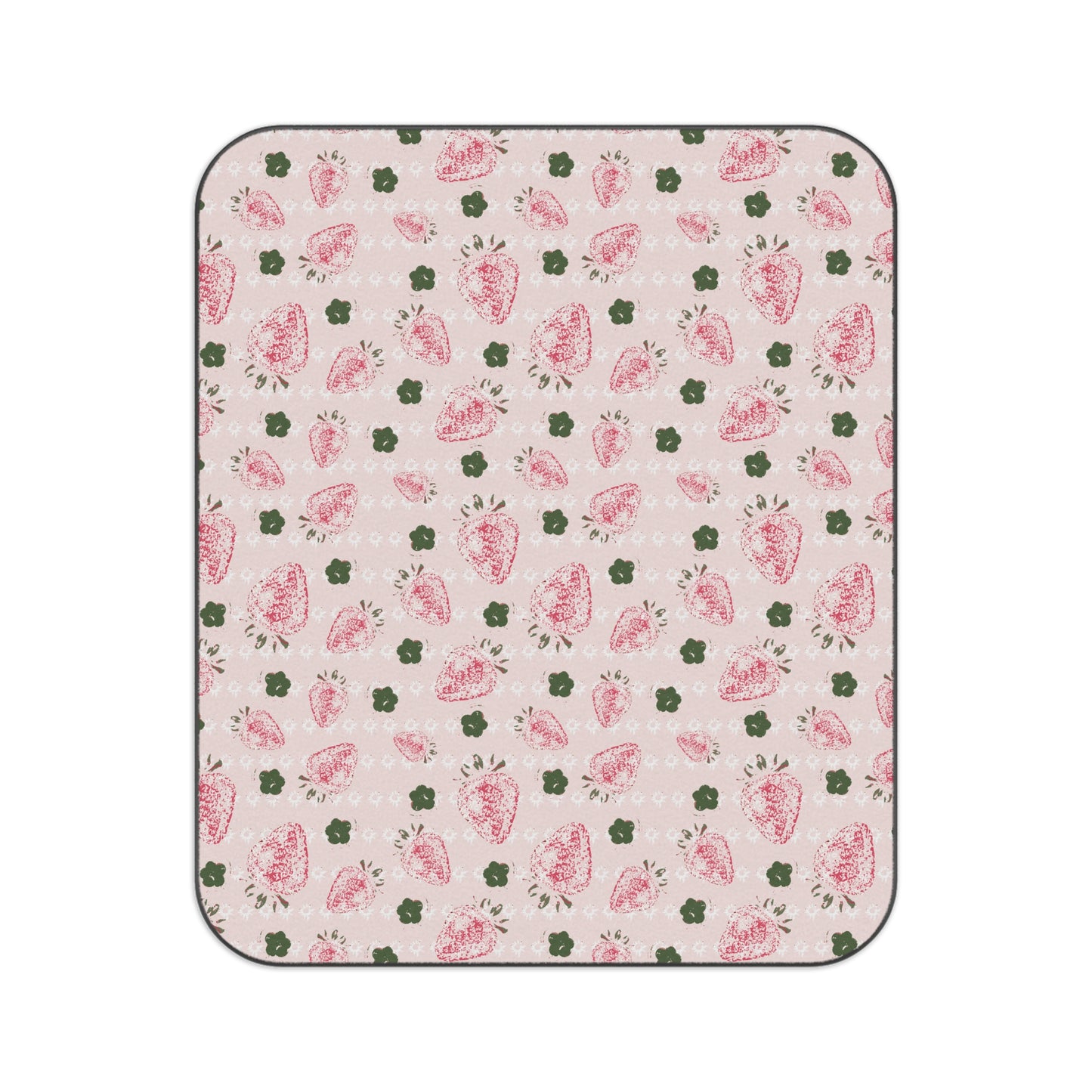 Picnic Blanket – Retro Strawberry print
