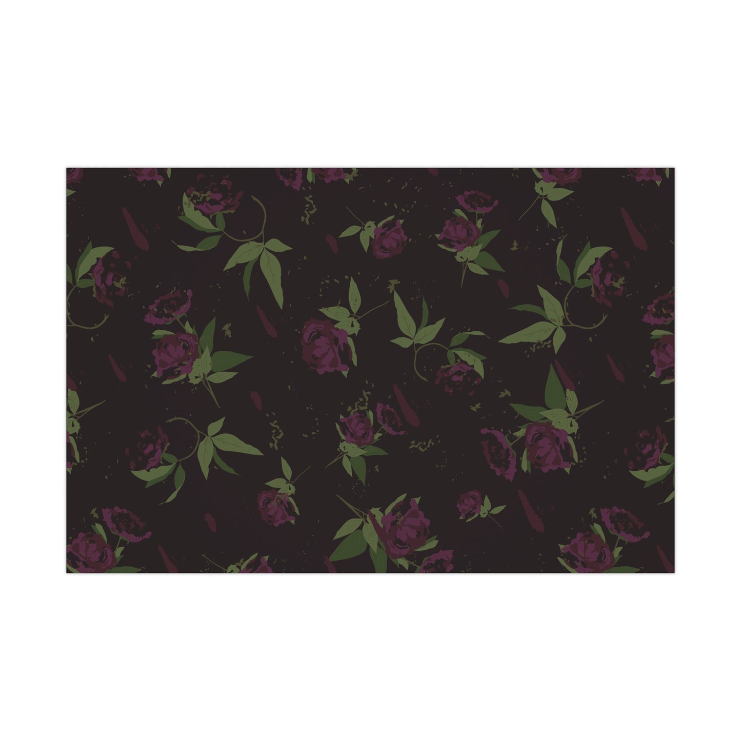 Black Rose Gift Wrap Papers