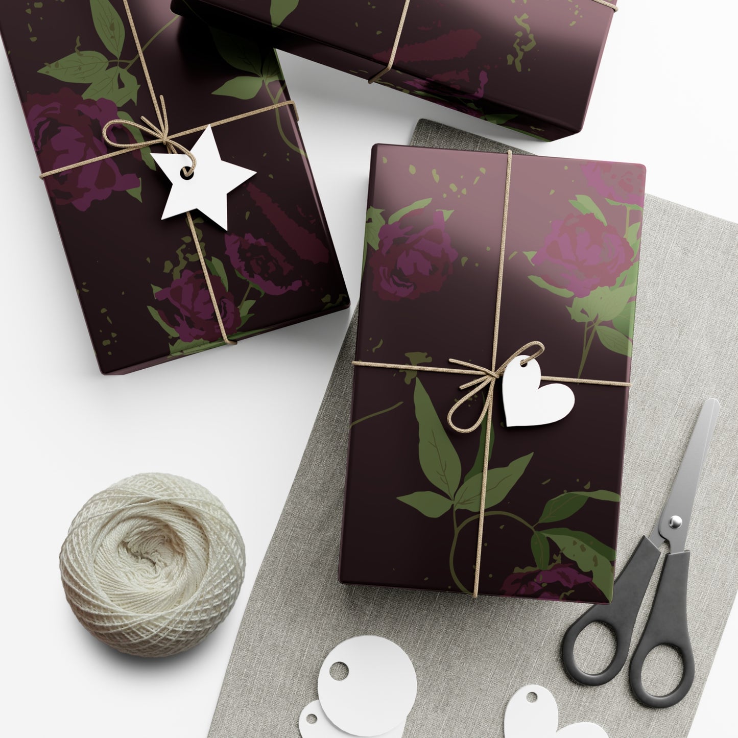 Black Rose Gift Wrap Papers