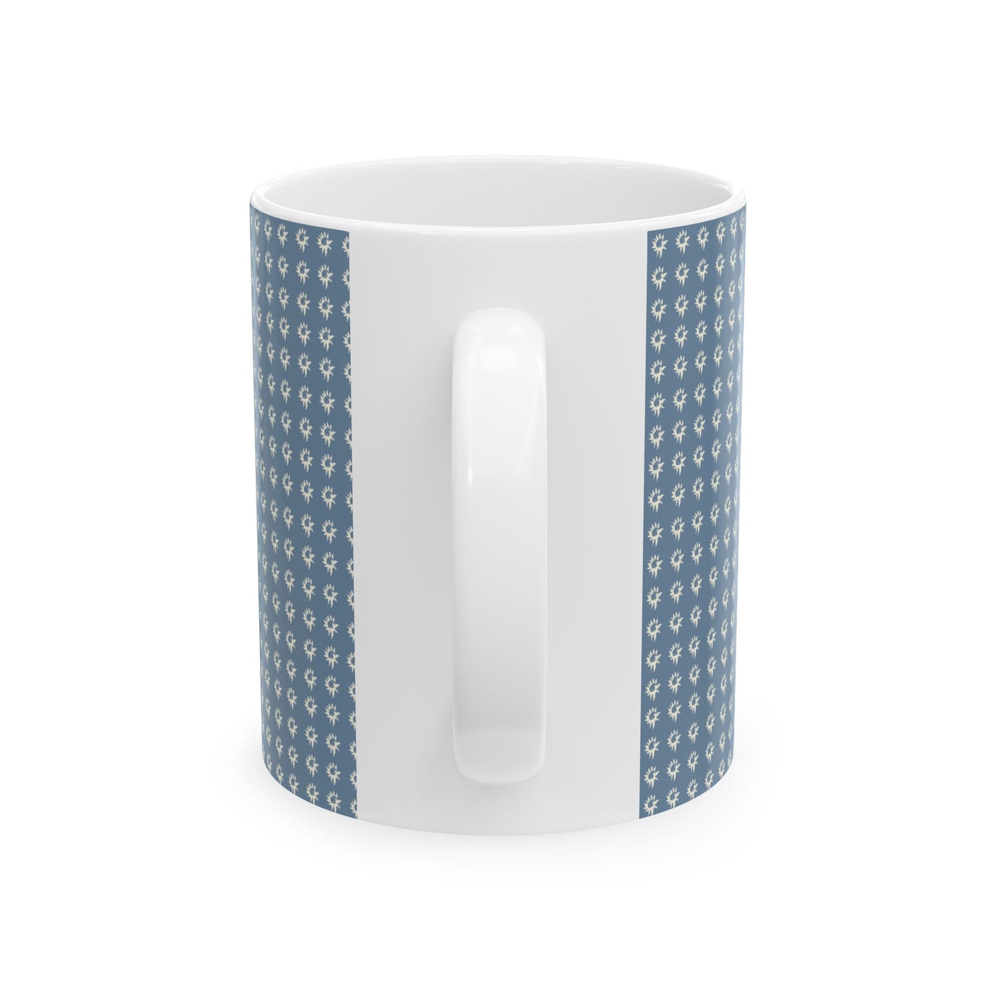 Chic Patterned Ceramic Mug - 11oz & 15oz - Geo Star Print