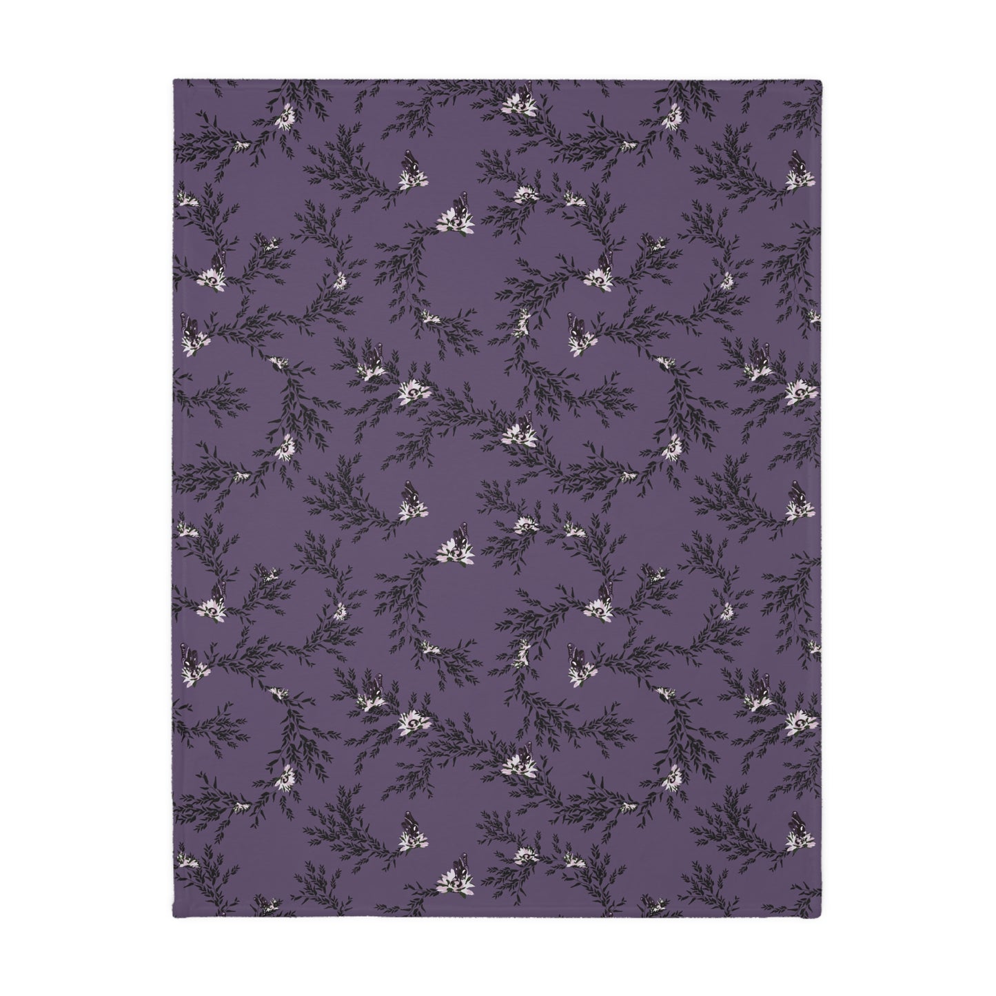 Velveteen Blanket - Autumn Daisy in Deep Purple