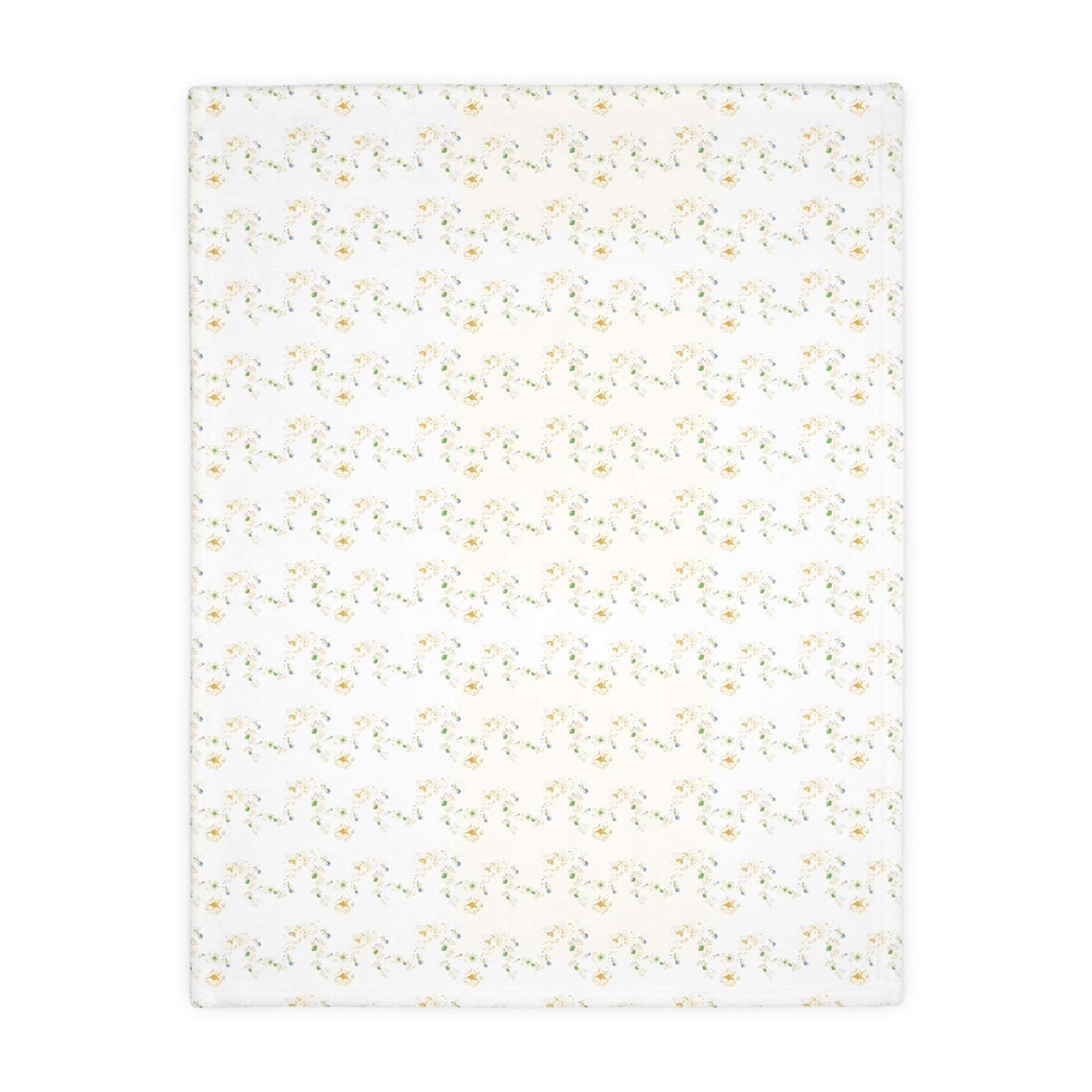 Butter Yellow Vining Velveteen Blanket