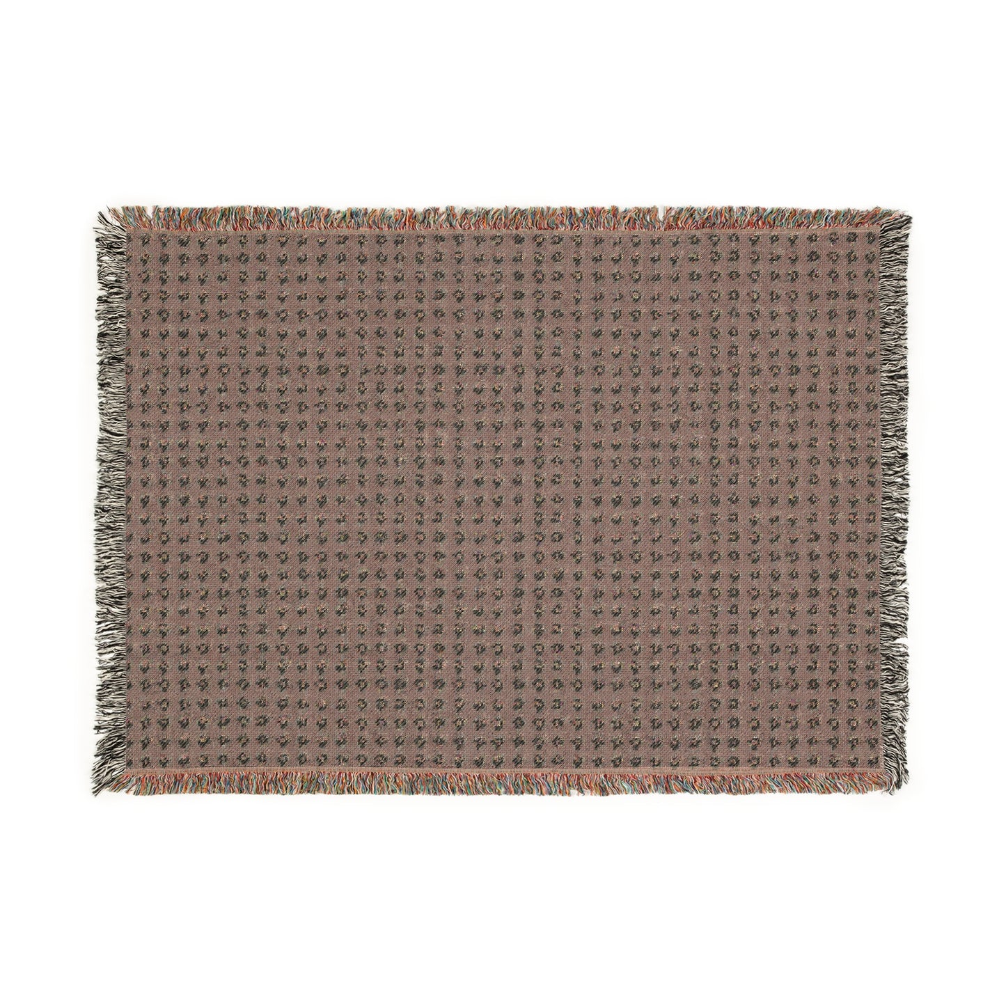 Cozy Woven Blanket - Denim Geo Star print