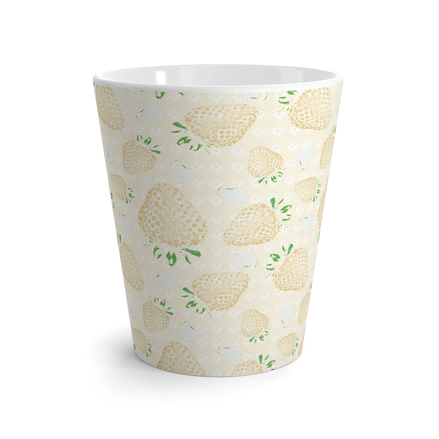 Latte Mug : Lemon Retro Strawberry print