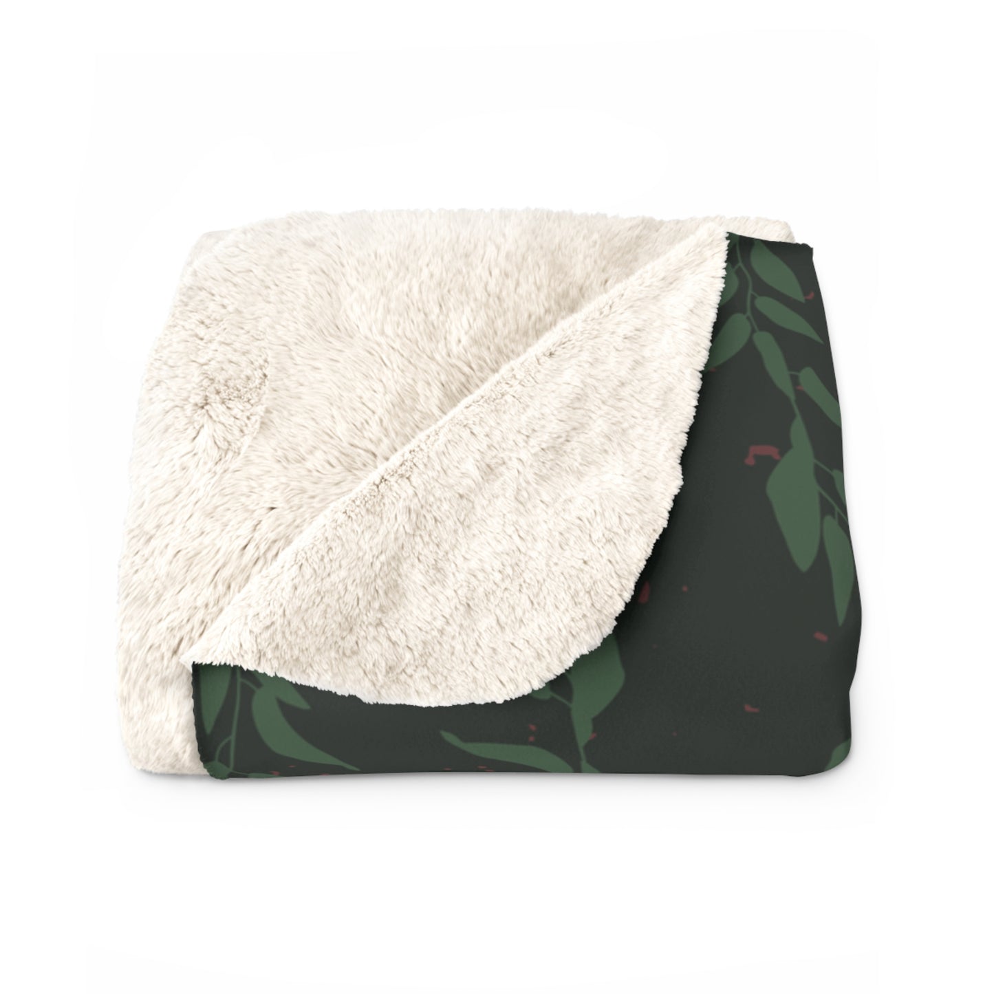 Green Rambler Sherpa Fleece Blanket