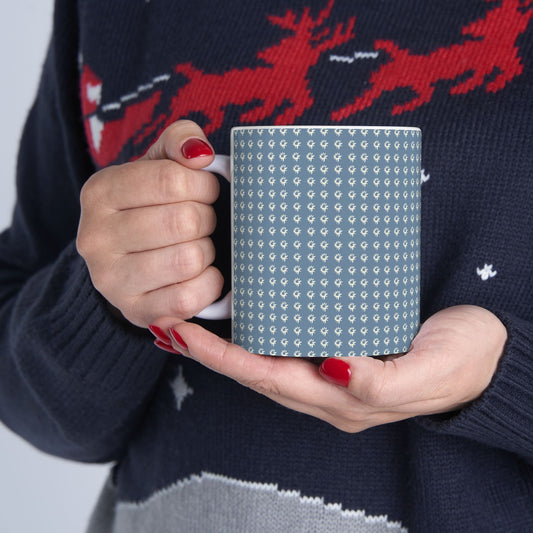 Chic Patterned Ceramic Mug - 11oz & 15oz - Geo Star Print