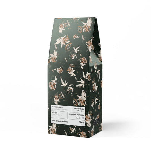 Cascades Coffee Blend (Medium-Dark Roast): Evergreen Rose Print