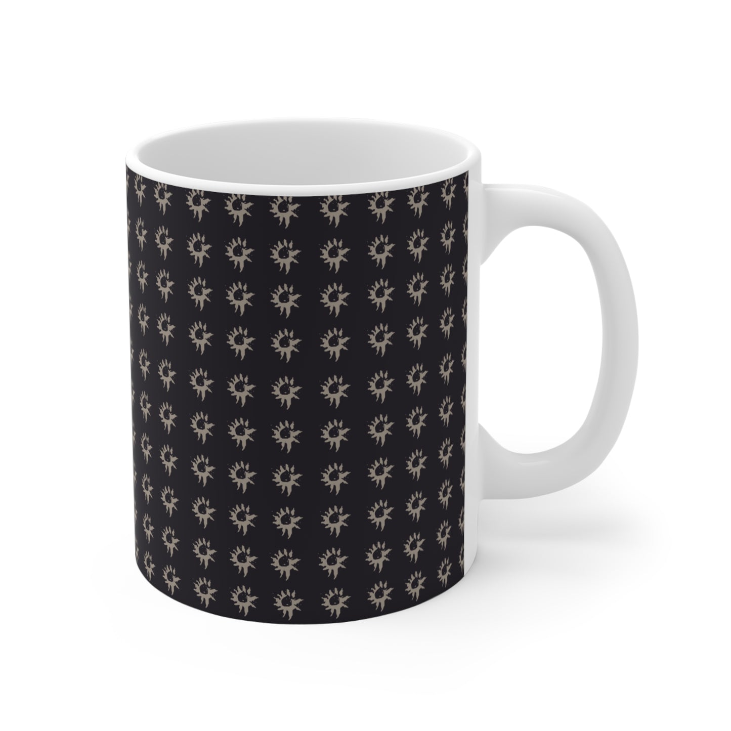 Mug 11oz : Black Geo Star print