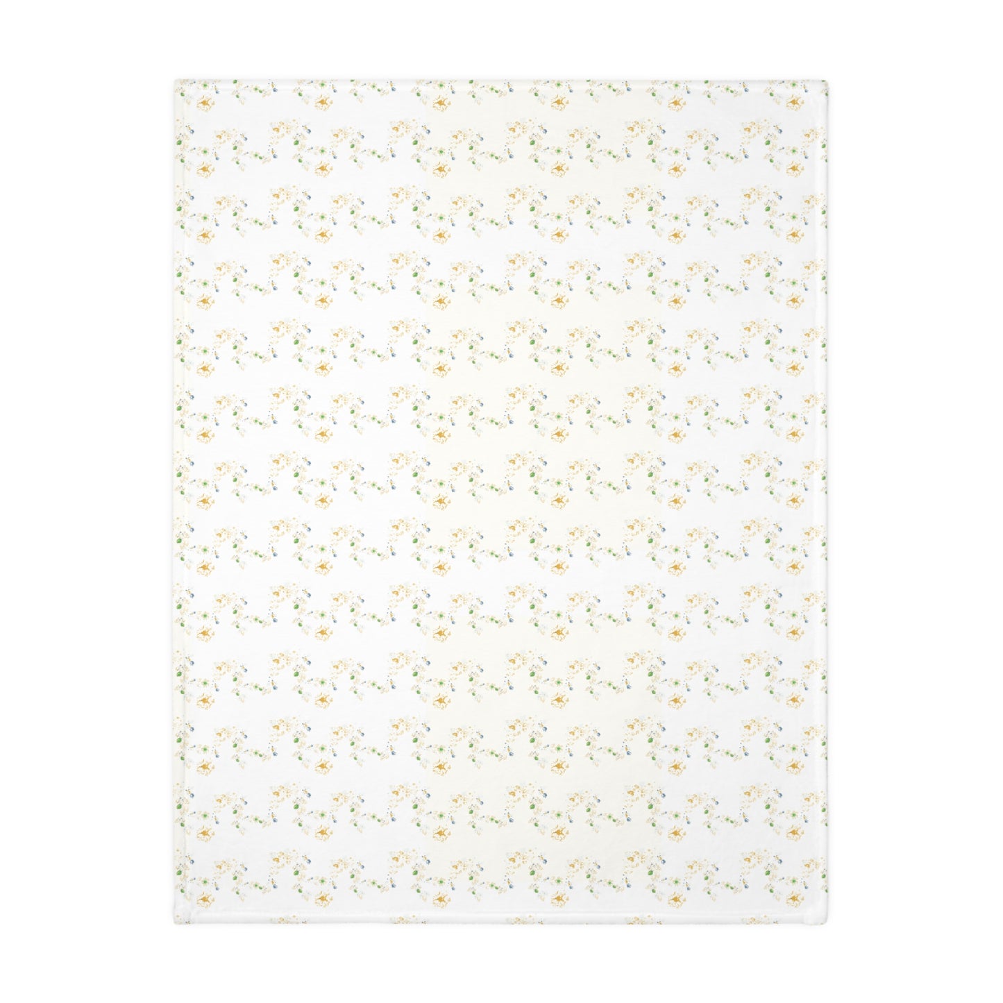 Butter Yellow Vining Velveteen Blanket