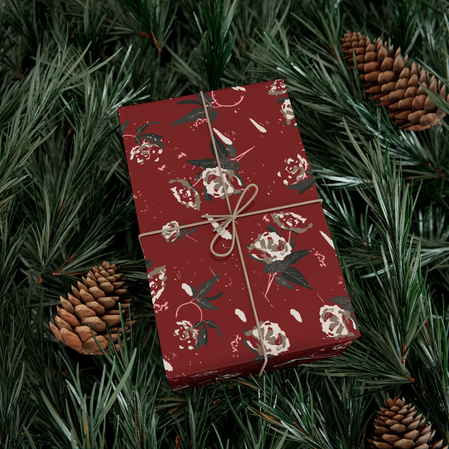 Gift Wrap Papers: Christmas Rose Print