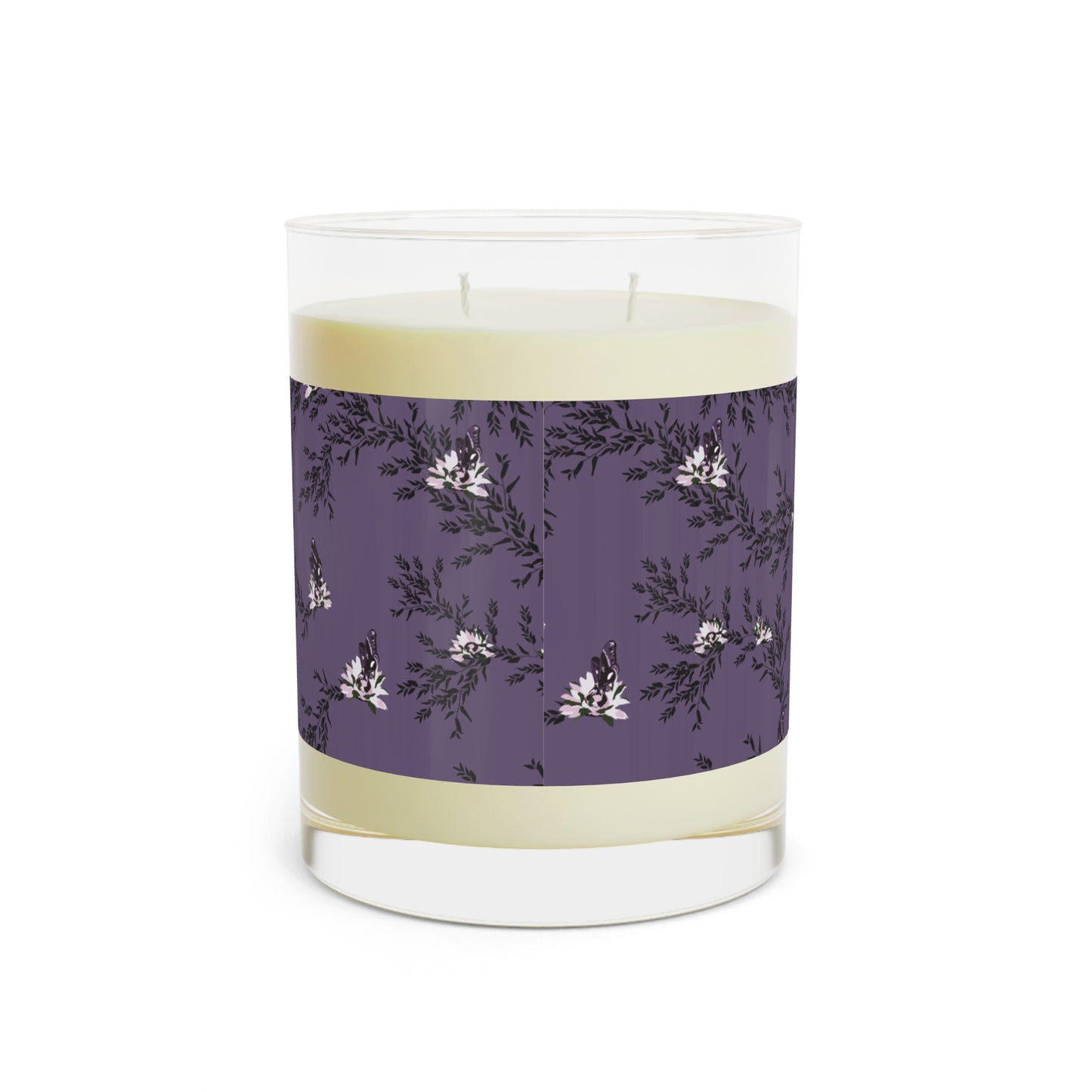 Autumn Daisy Scented Candle in deep purple - Full Glass, 11oz