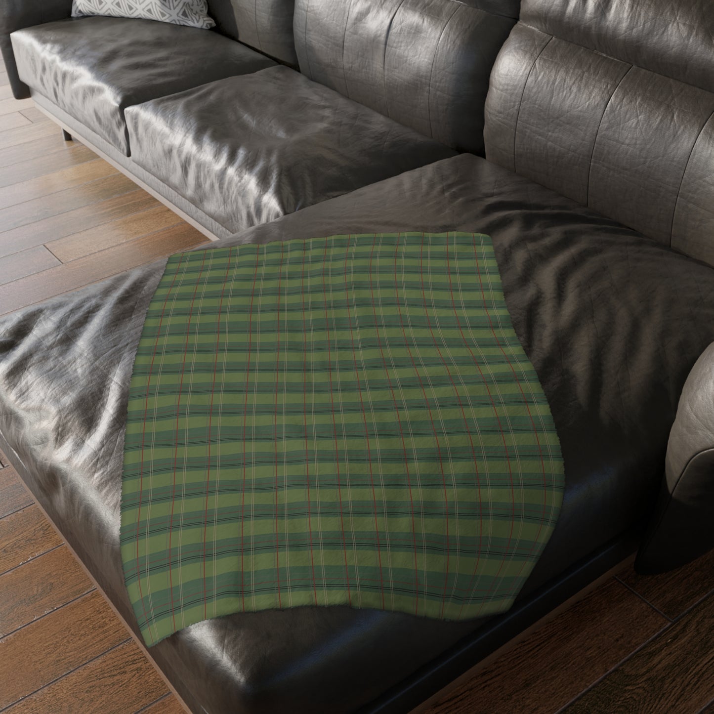 Pimento Plaid Velveteen Microfiber Blanket