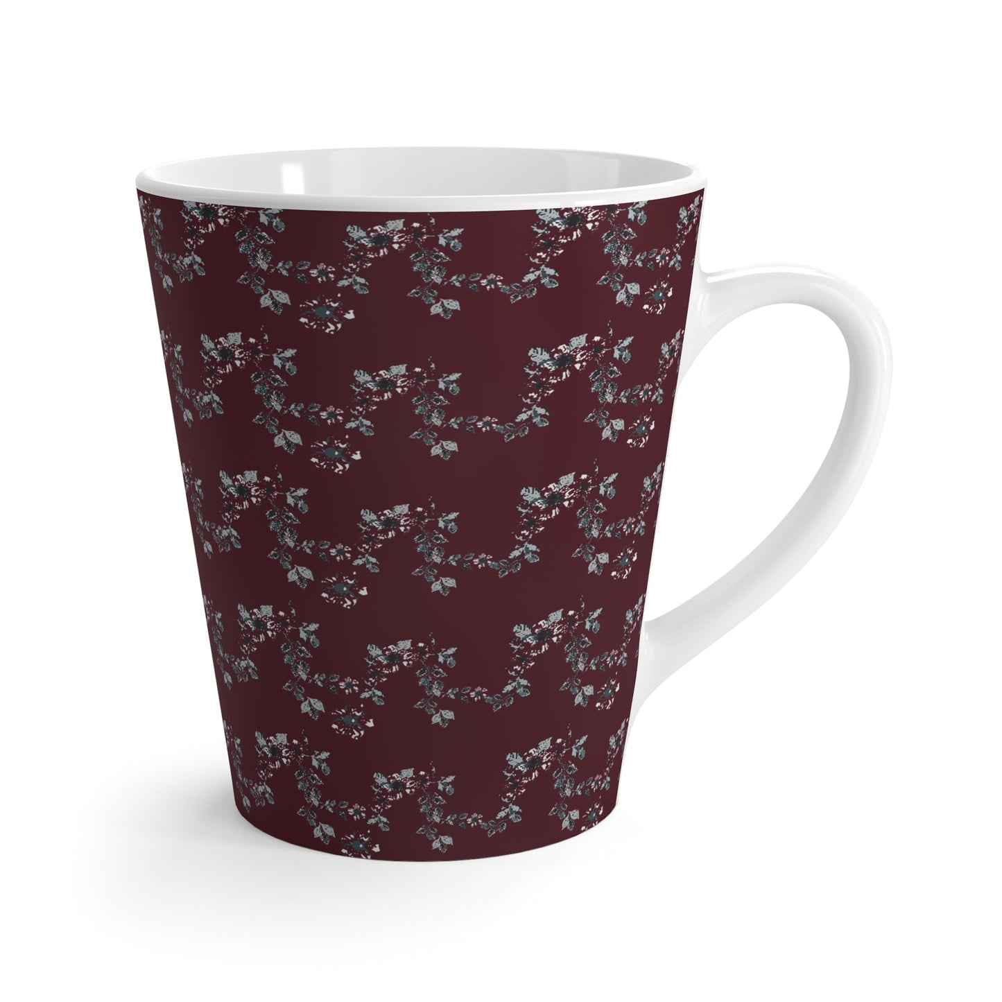 Latte Mug : Santa Berry Vine Print