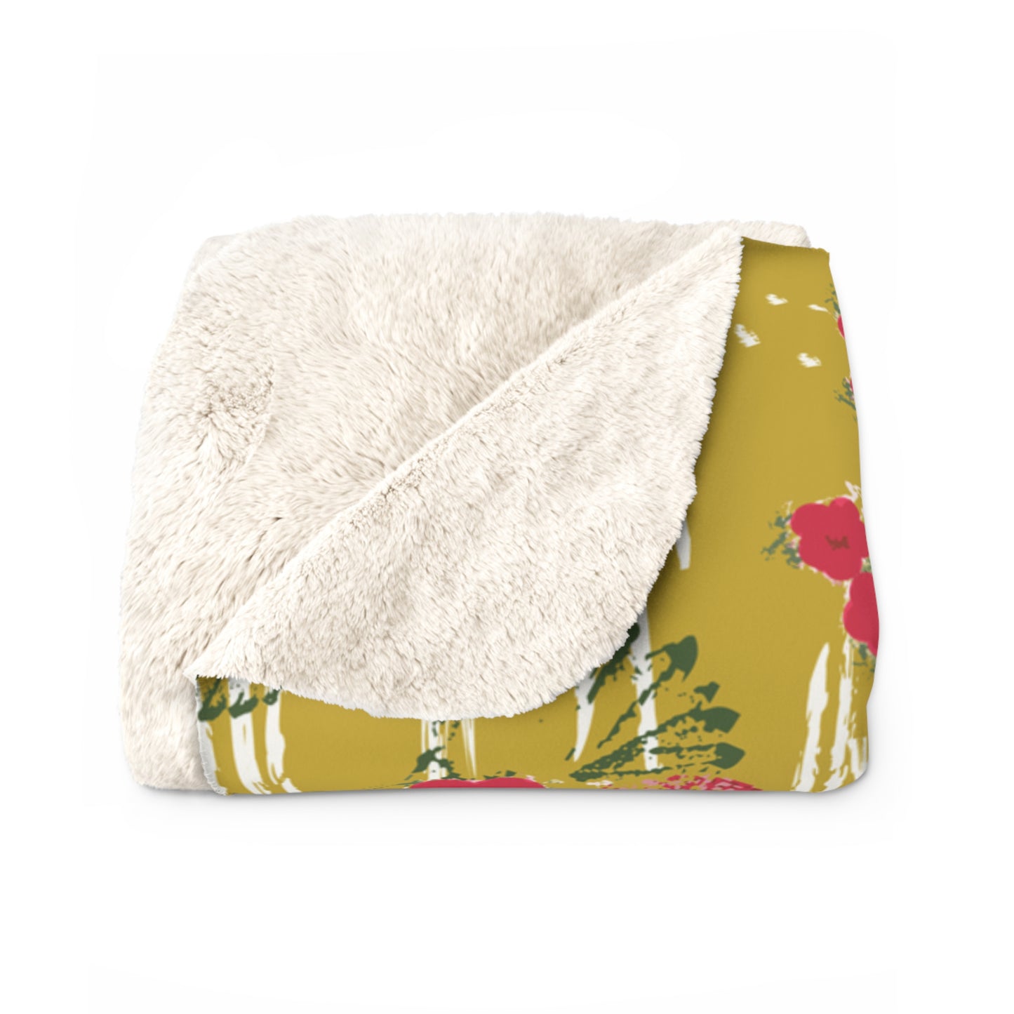 Chartreuse Berry Sherpa Fleece Blanket