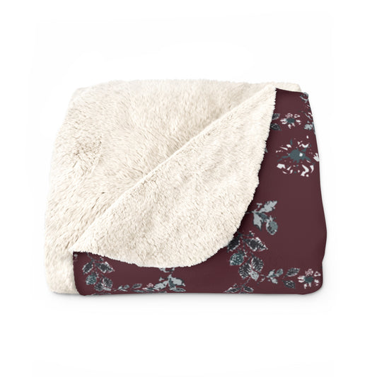 Santa Berry Sherpa Fleece Blanket