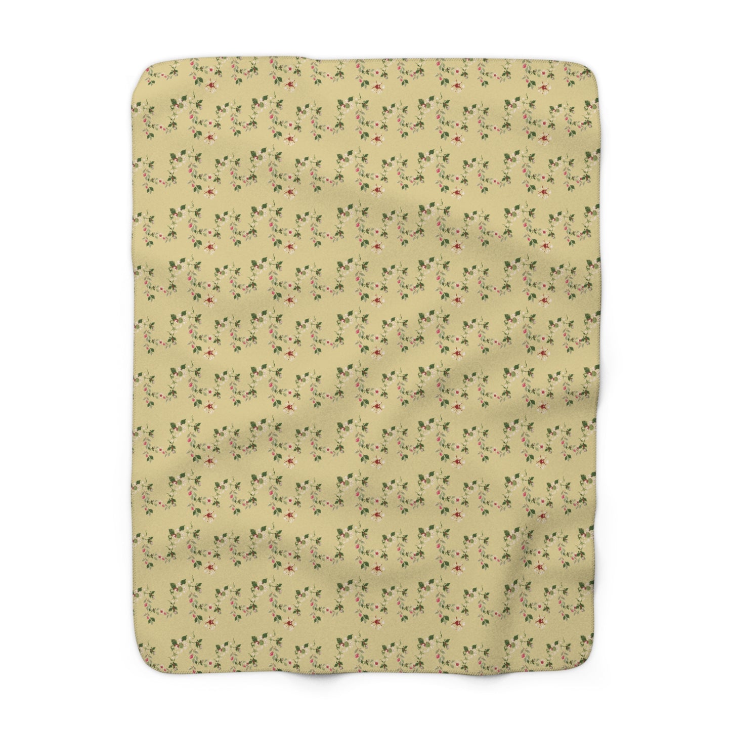 Cottage Vine Sherpa Fleece Blanket