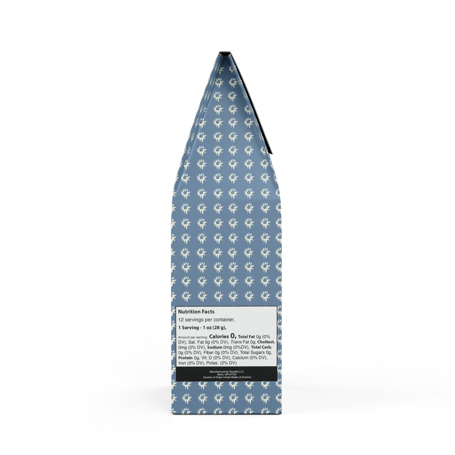 Bitterroot Coffee Blend (Dark French Roast) with Denim Geo Star print