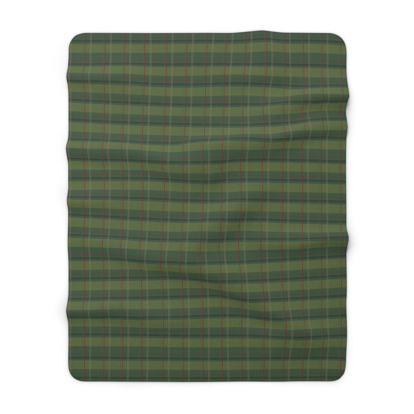 Pimento Plaid Sherpa Fleece Blanket