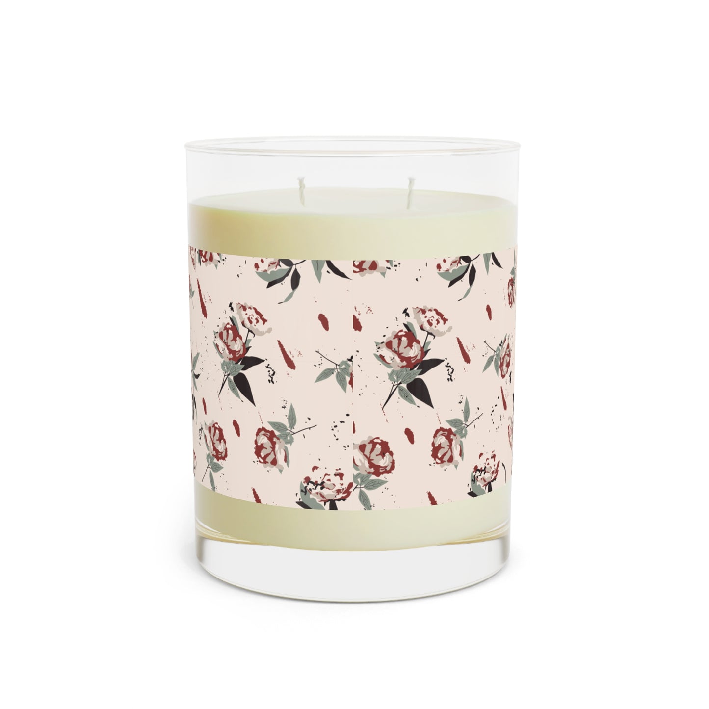 Marzipan Rose Scented Candle - Full Glass, 11oz