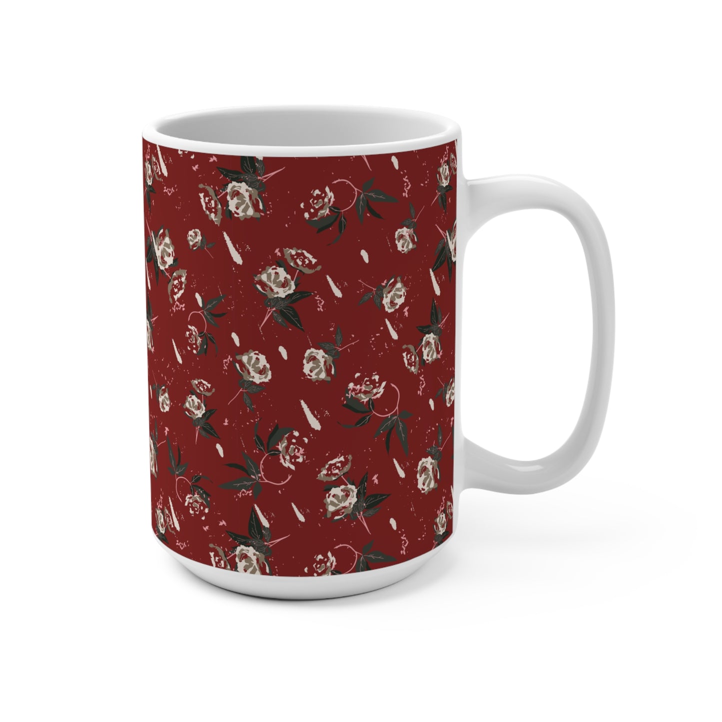 Christmas Rose Mug 15oz