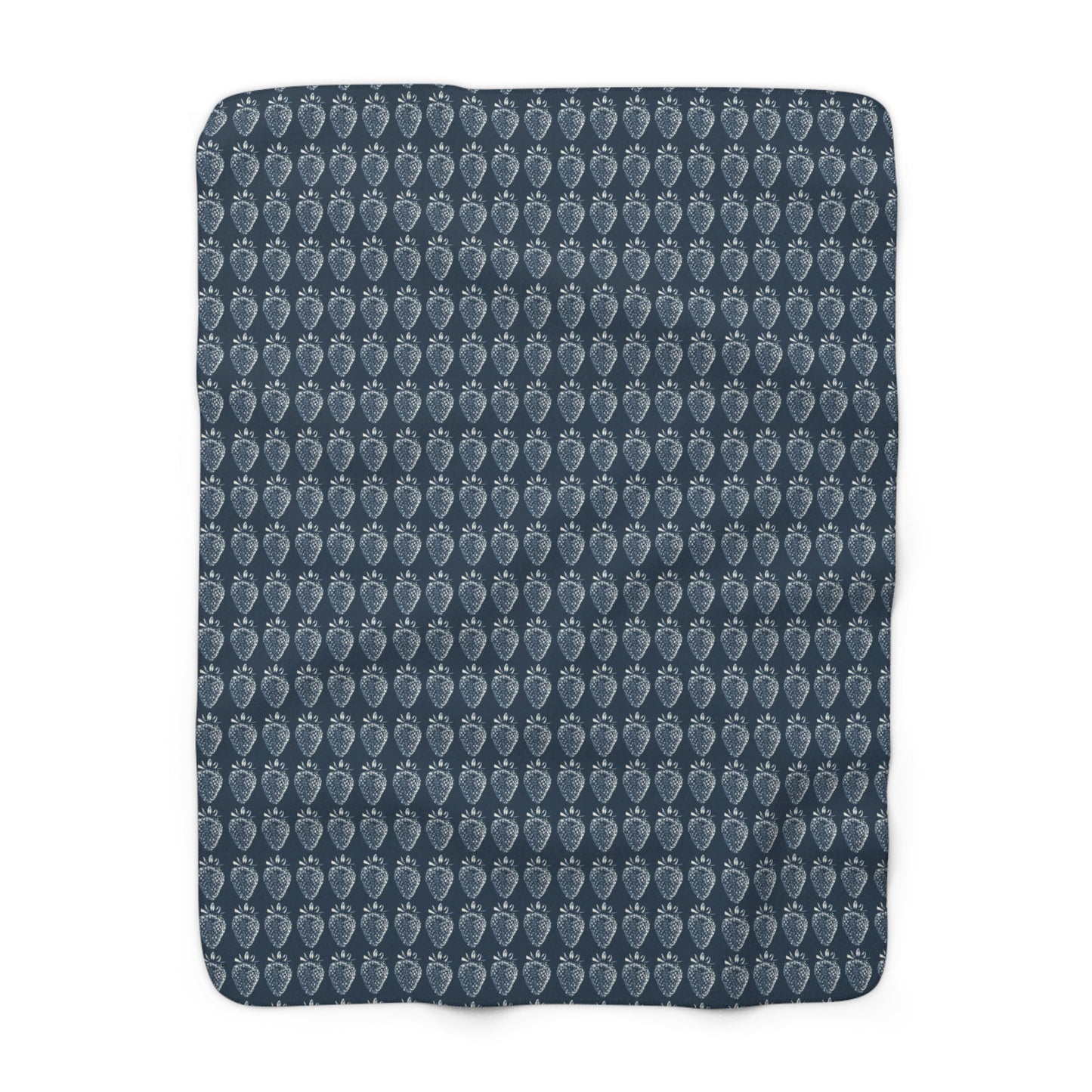 Sherpa Fleece Blanket with Bluejean Berry print