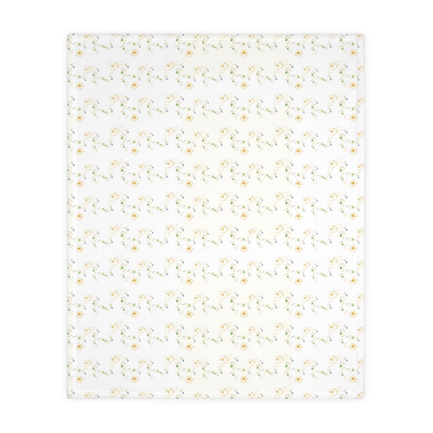 Butter Yellow Vining Velveteen Blanket