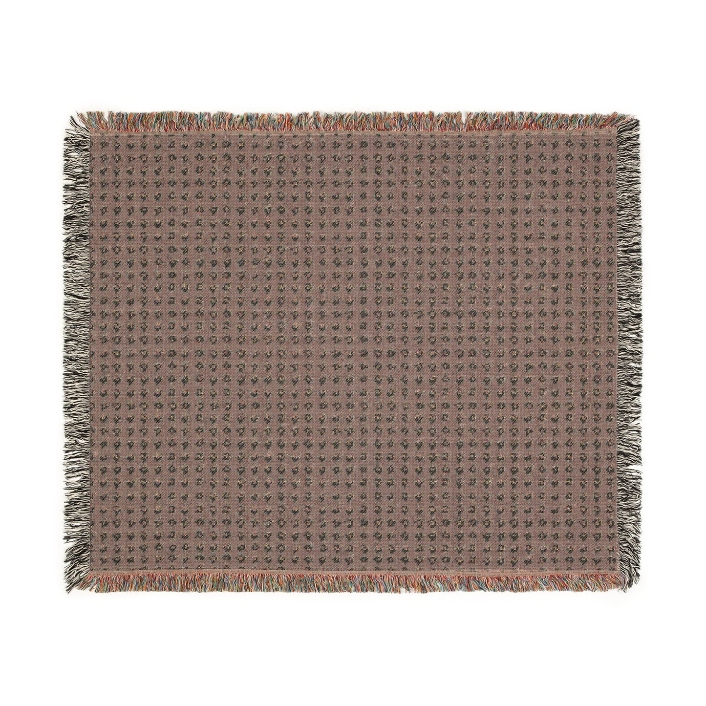 Cozy Woven Blanket - Denim Geo Star print