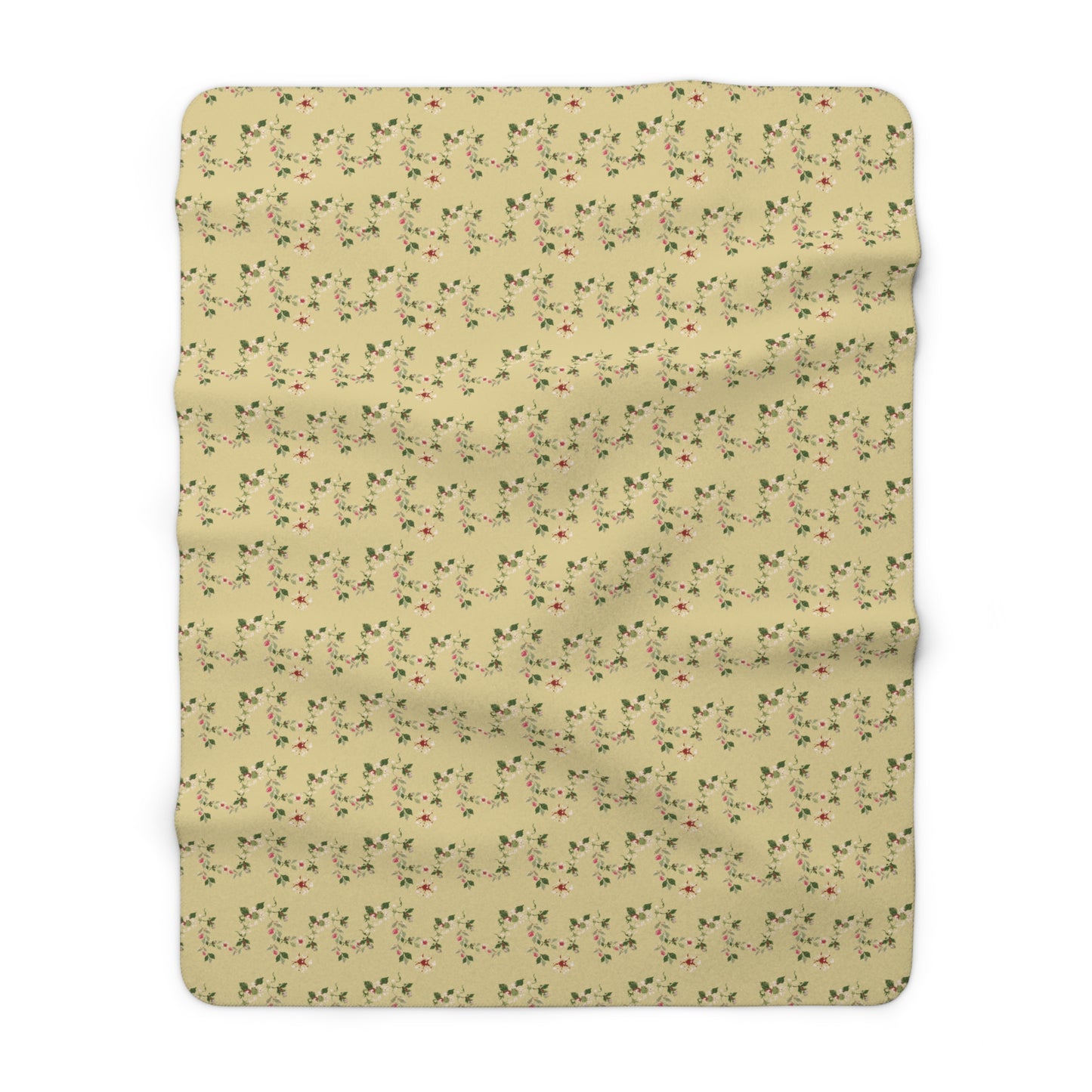 Cottage Vine Sherpa Fleece Blanket